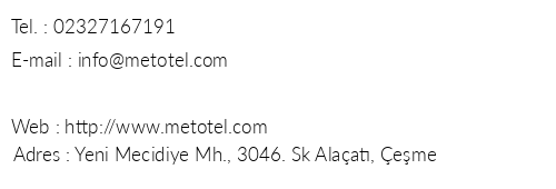 Met Hotel telefon numaralar, faks, e-mail, posta adresi ve iletiim bilgileri